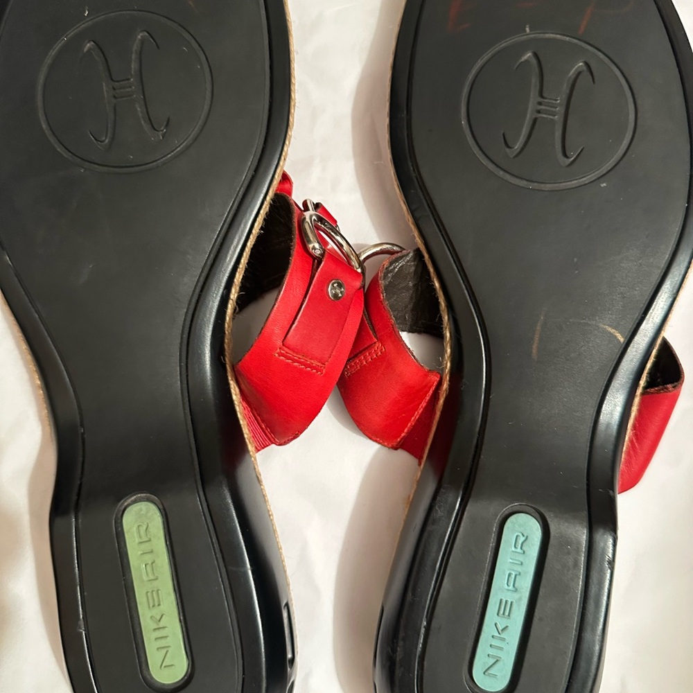 New w/o Tag/Box - 11B Cole Haan Nike Air Red Sandals - Picture 5 of 8